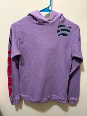 freecity Lavender Purple Hoodie with Black & Red Graphic